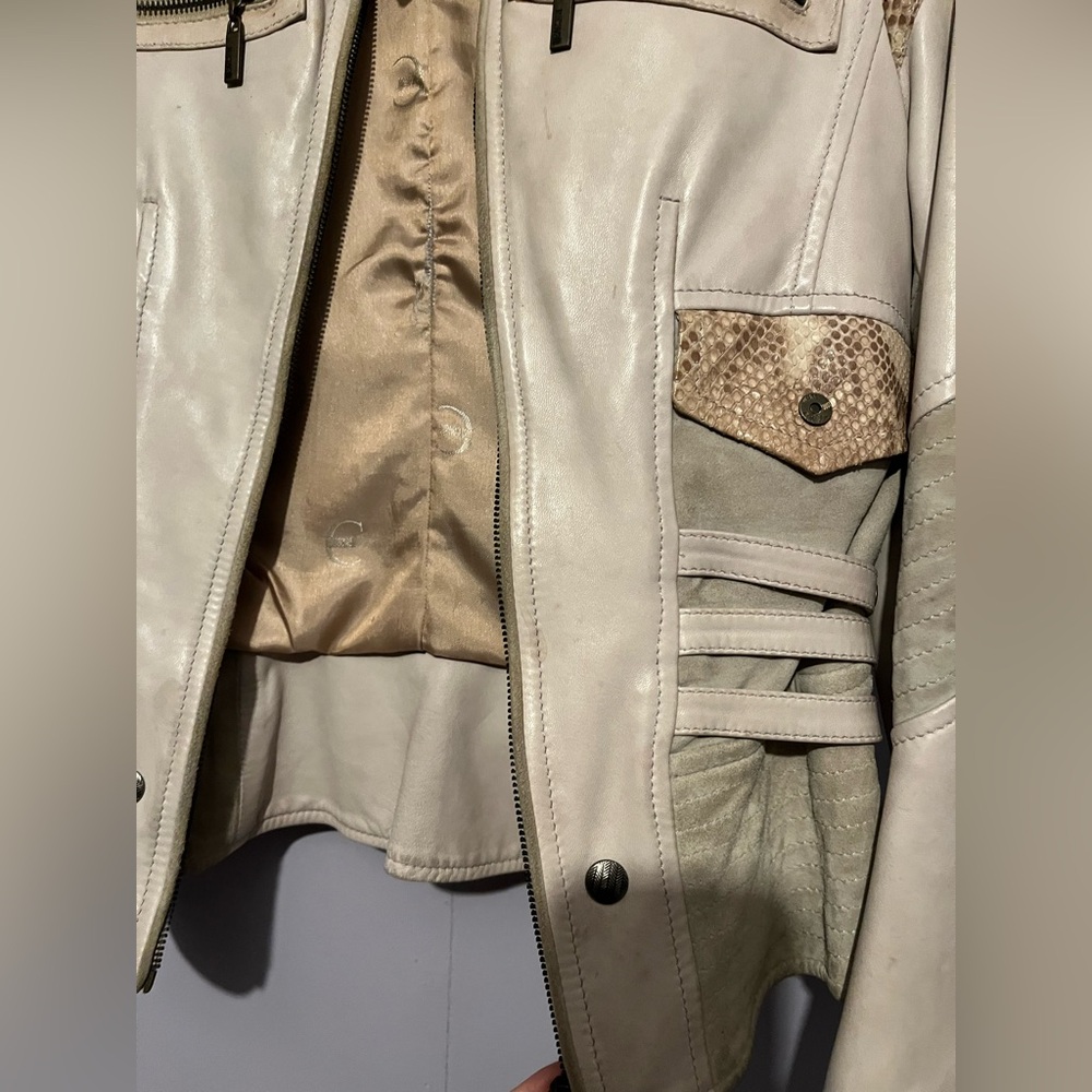Vintage Just Cavalli Python Skin Leather/Suede Jacket - Picture 6 of 17
